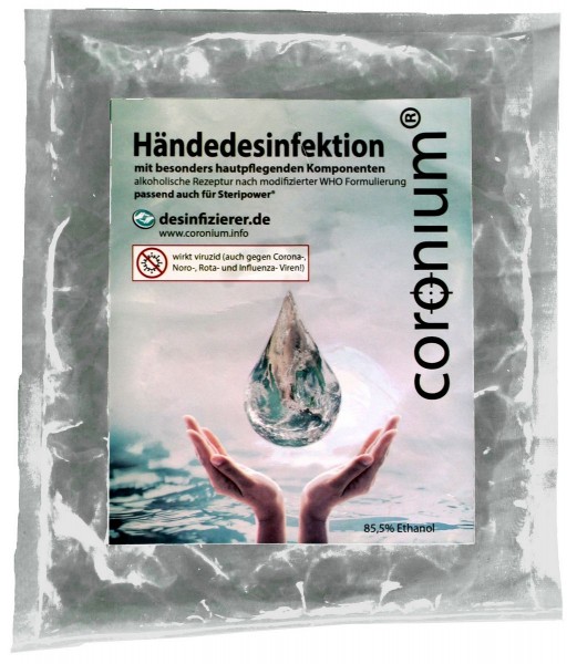 Coronium Händedesinfektionsmittel 1L-Nachfüllpack (geeignet für Steripower)